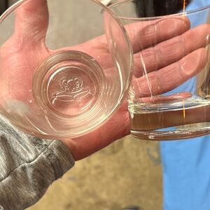 Clear Crown-Emblem Glass Tumbler - Home Party Supplies